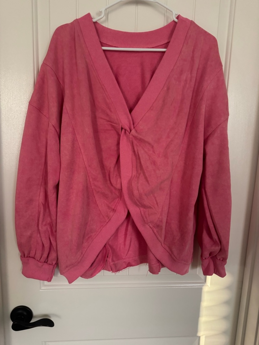Women’s Pink color Terry Cloth Sweatshirt Size Large - Picture 4 of 5